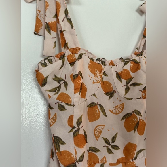 KOURT Yellow Sweetheart Neck Lemon Mini Dress NWT - Picture 7 of 11